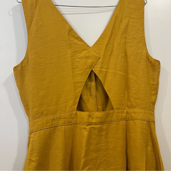 Lulus When We First Met Mustard Yellow Button Front Midi Dress - Picture 6 of 6